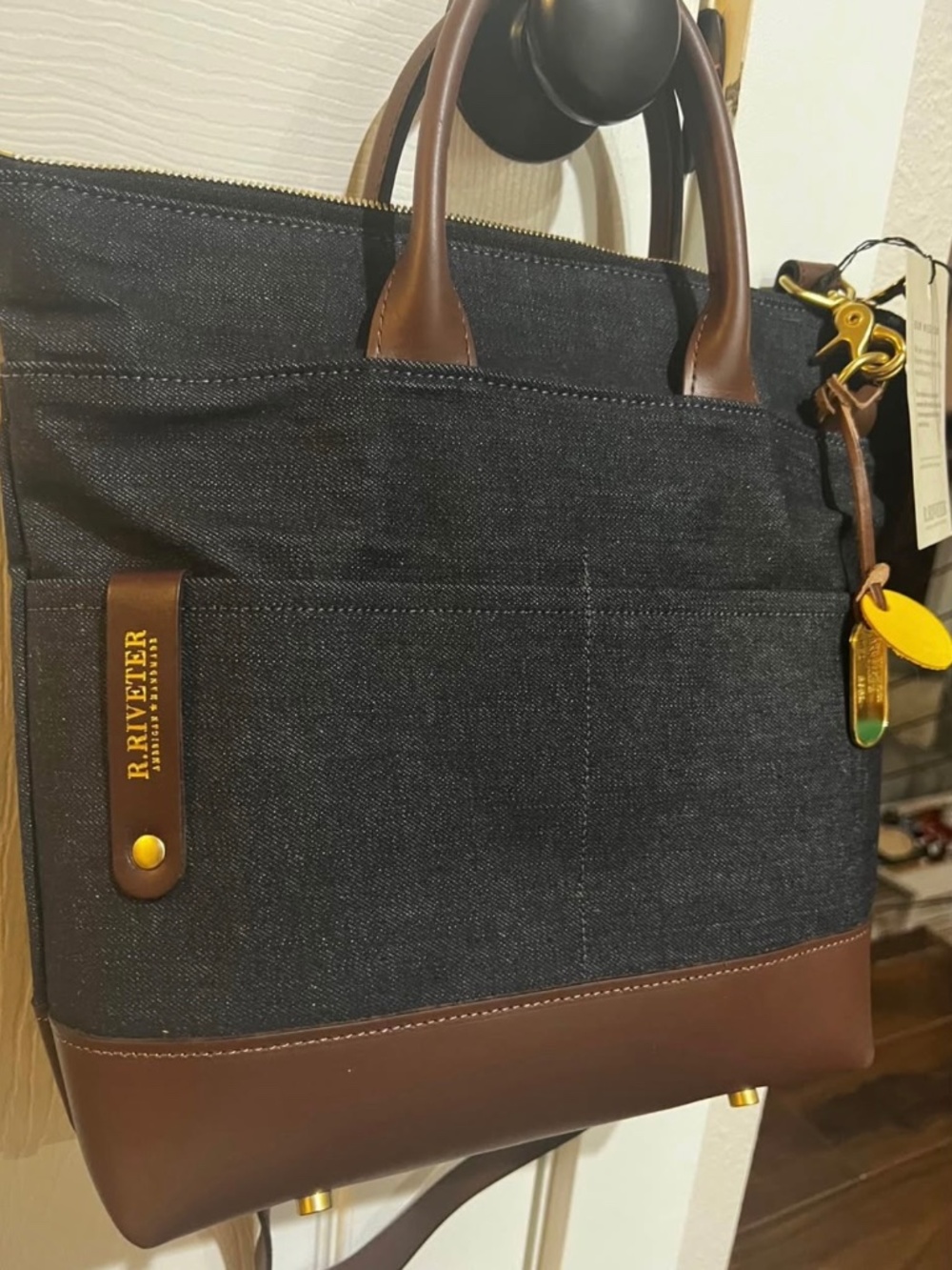 Denim R. Riveter Otto purse NWT